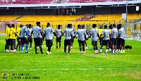 Black Stars during a training session