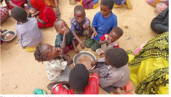 File photo of women and children affected by the war