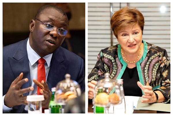 Dr. Mohamed Amin Adam, Minister of Finance and IMF MD, Kristalina Georgieva