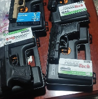 The weapons were intercepted during a joint inspection at the Takoradi port