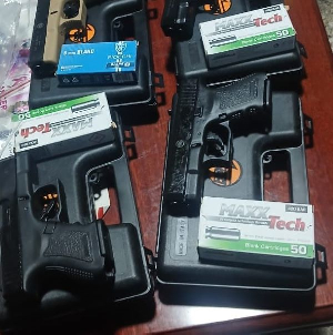 The weapons were intercepted during a joint inspection at the Takoradi port