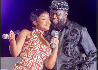 Danny Angels with singer Gyakie during Vakpo Easter 2026