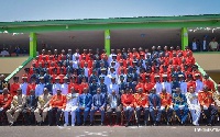 Vice President, Dr Mahamudu Bawumia with members of the Ghana Armed Forces