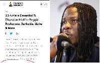 Screenshot from the article and Stonebwoy