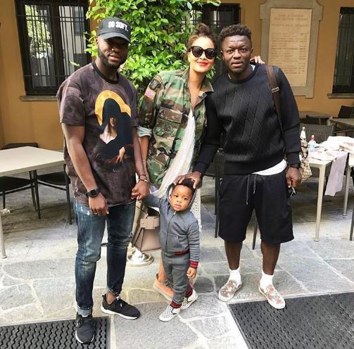 Muniru with big brother Sulley and his wife