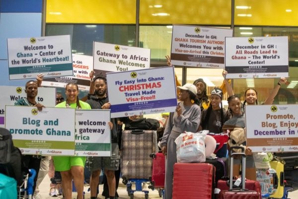Some international influencers who are in Ghana to witness the country's December festivities