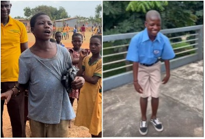 Kwadzo When He Was Offered The Sandles And After His Enrolment At The 