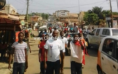 NPP Supporters on the streets of Accra