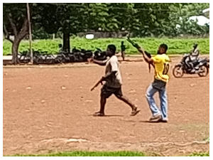 The two-armed men stormed the school premises and allegedly fired gunshots indiscriminately The two-armed men stormed the school premises and allegedly fired gunshots indiscriminately