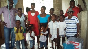 Wayoosi with the children at the Orphanage