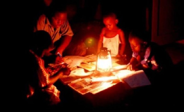 A photo of Ghanaians experiencing black out