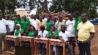 Old students of OKESS donated some desks to the school
