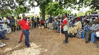 Chief of Staff, Julius Debrah addressing constituents of Nadowli-Kaleo