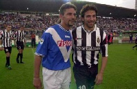 Roberto Baggio (left) and Alessandro Del Pierro (right)