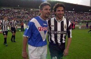 Roberto Baggio (left) and Alessandro Del Pierro (right)