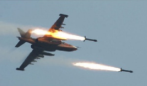 File photo of a US war plane firing shots
