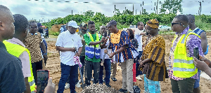 Emmanuel Armah-Kofi Buah breaks grounds for the construction of a 24-hour economy market