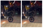 Watch as student falls off motorcycle during SRC Week