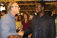 Gary Guittard, President of Guittard Chocolates Company with Dr. Stephen Kwabena Opuni of Cocobod.