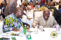 Minister for Lands and Natural Resources, Samuel Abu Jinapor and President Akufo-Addo