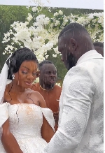 Ghanaian couple goes viral for exchanging vows in heavy rain