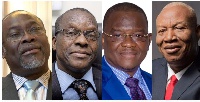 L to R), Ekwow Spio Garbrah, Alban Bagbin, Sylvester Mensah, Prof. Joshua Alabi