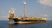An oil vessel at sea