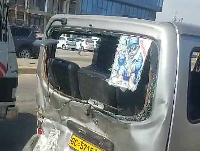 Photo of the damaged vehicle