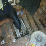 GNFS rescues man trapped in drainage cover at Agormanya