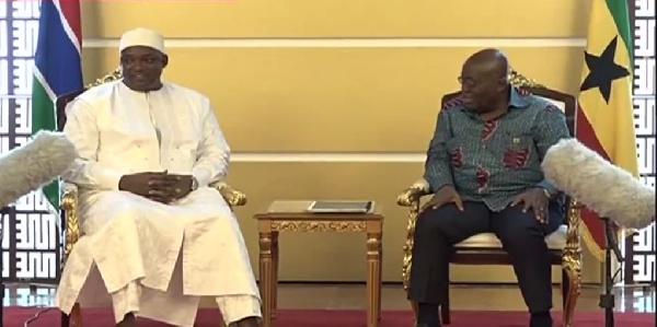 President of The Gambia, Adama Barrow and President Akufo-Addo