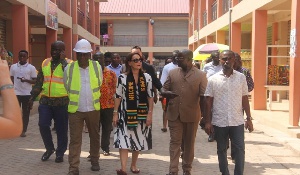 Ambassador of France to Ghana, Anne-Sophie Ave with KMA Boss Osei Assibey Antwi