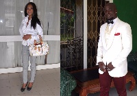 File photo; Stephen Appiah and his wife