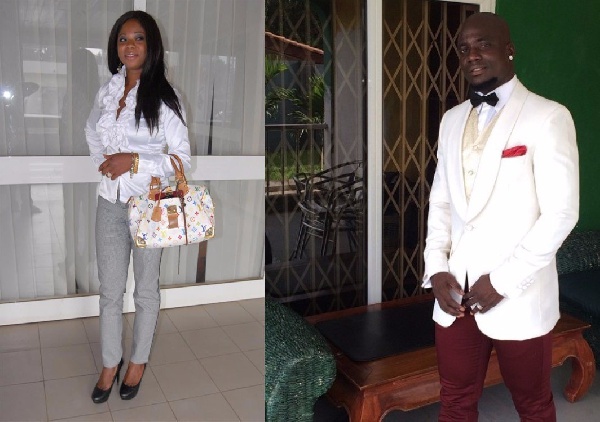 File photo; Stephen Appiah and his wife