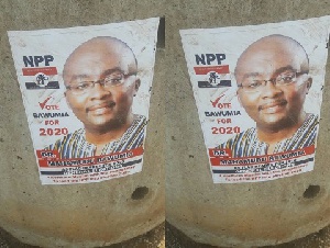 Vice President Dr. Mahamudu Bawumia alleged campaign posters