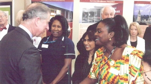 Rose Amankwaah meets the then Prince of Wales | Pic: PA