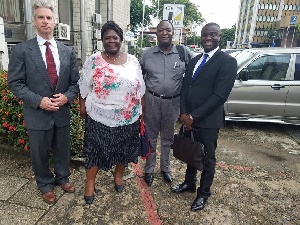 President of Clear Vision and Investigroup, Dr. Owusu Kizito with other officials