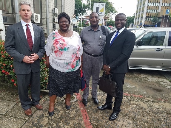 President of Clear Vision and Investigroup, Dr. Owusu Kizito with other officials