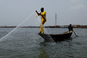 File photo of fisherman at sea