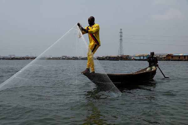 File photo of fisherman at sea
