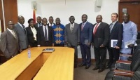 Bawumia with the delegation of the Ghana Chamber of Mines who paid a courtesy call on him