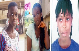 The three girls believed to have been kidnapped by the suspect