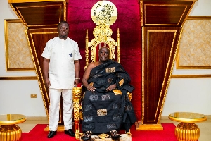 Kofi Baah Agyepong with the Okyehene, Osagyefuo Ofori Panin