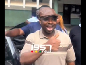 Abronye DCE after his release by the police
