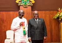 Ken Ofori-Atta, Finance Minister and President Akufo-Addo (right)