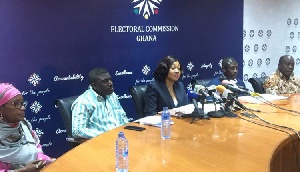 Commissioners of the Ghana Electoral Commission at a press conference