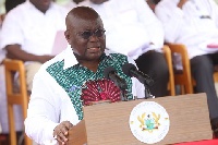 President Akufo-Addo speaking at the May Day celebration
