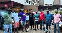 The group of expeditioners who made the Accra-London expedition