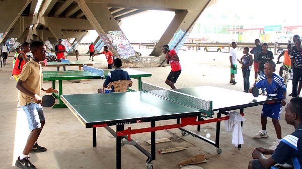 The theory is proven; you can play table tennis anywhere. Just I little initiative is needed