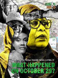 A flyer of the documentary