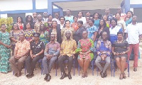 ACP Francis Aboagye Nyarko in a group photograph with other senior police officers and participants